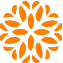 Logo in Form einer abstrakten Blüte