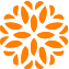 Schmuckornament Logo in Form einer abstrakten Blüte
